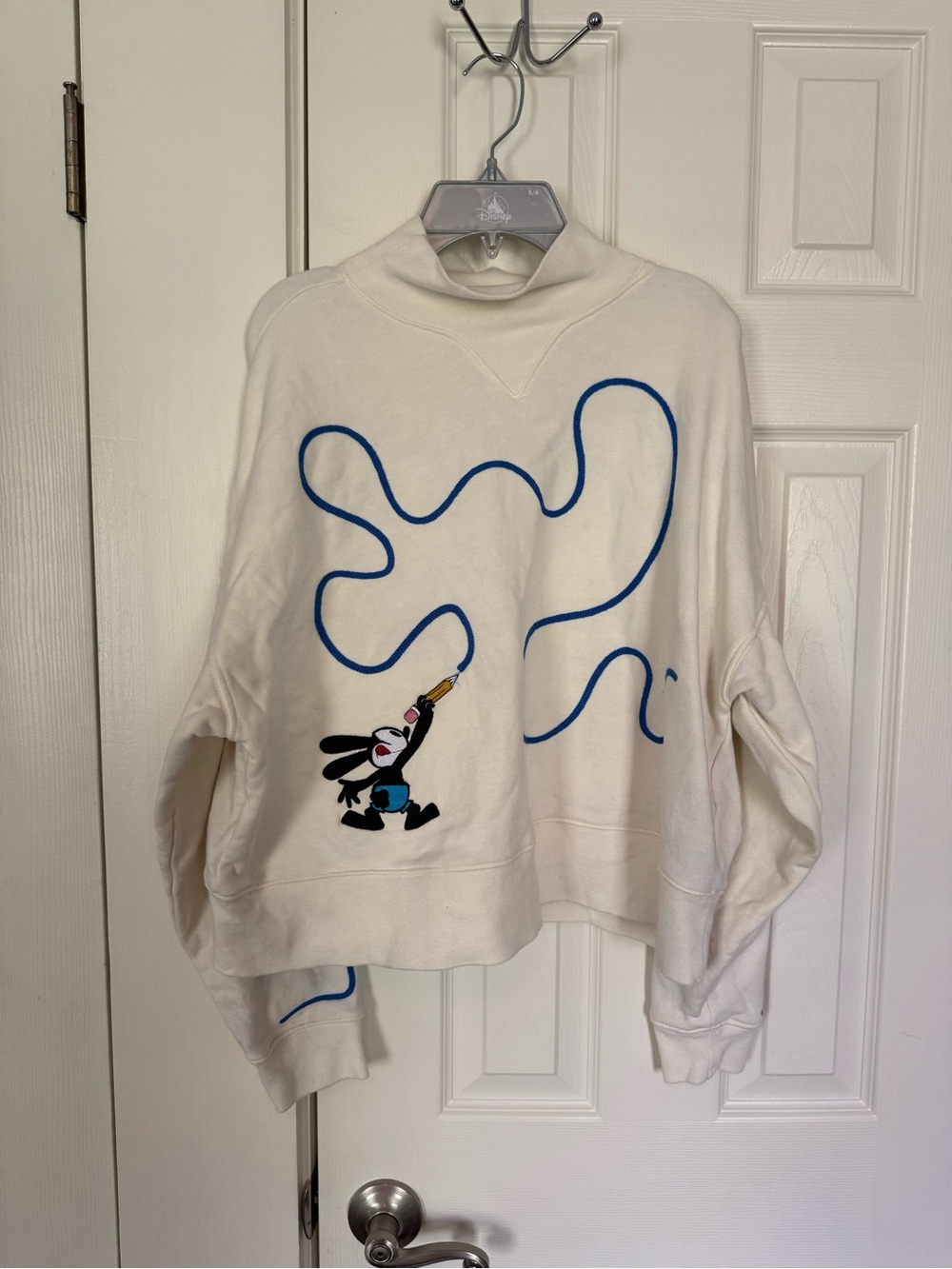 EUC Disney Parks Oswald Cowlneck Cream Sweater worn once